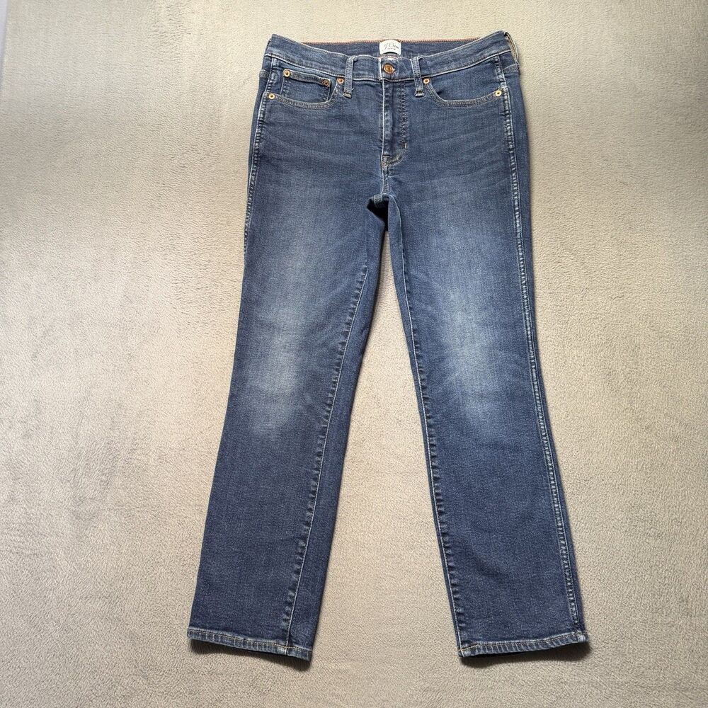 J.Crew Women’s Size 28 9” Vintage Straight Jeans Medium Wash Stretch Denim